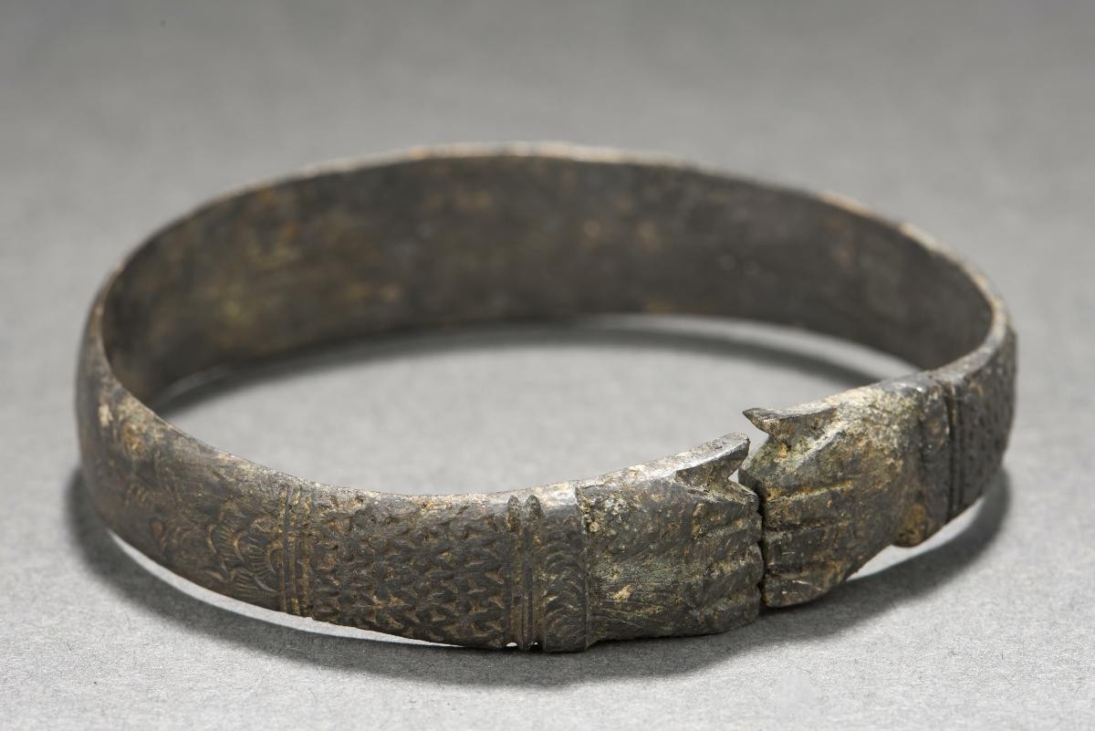 A silver bracelet exhumed from Bukit Brown Cemetery, peg no. 939a