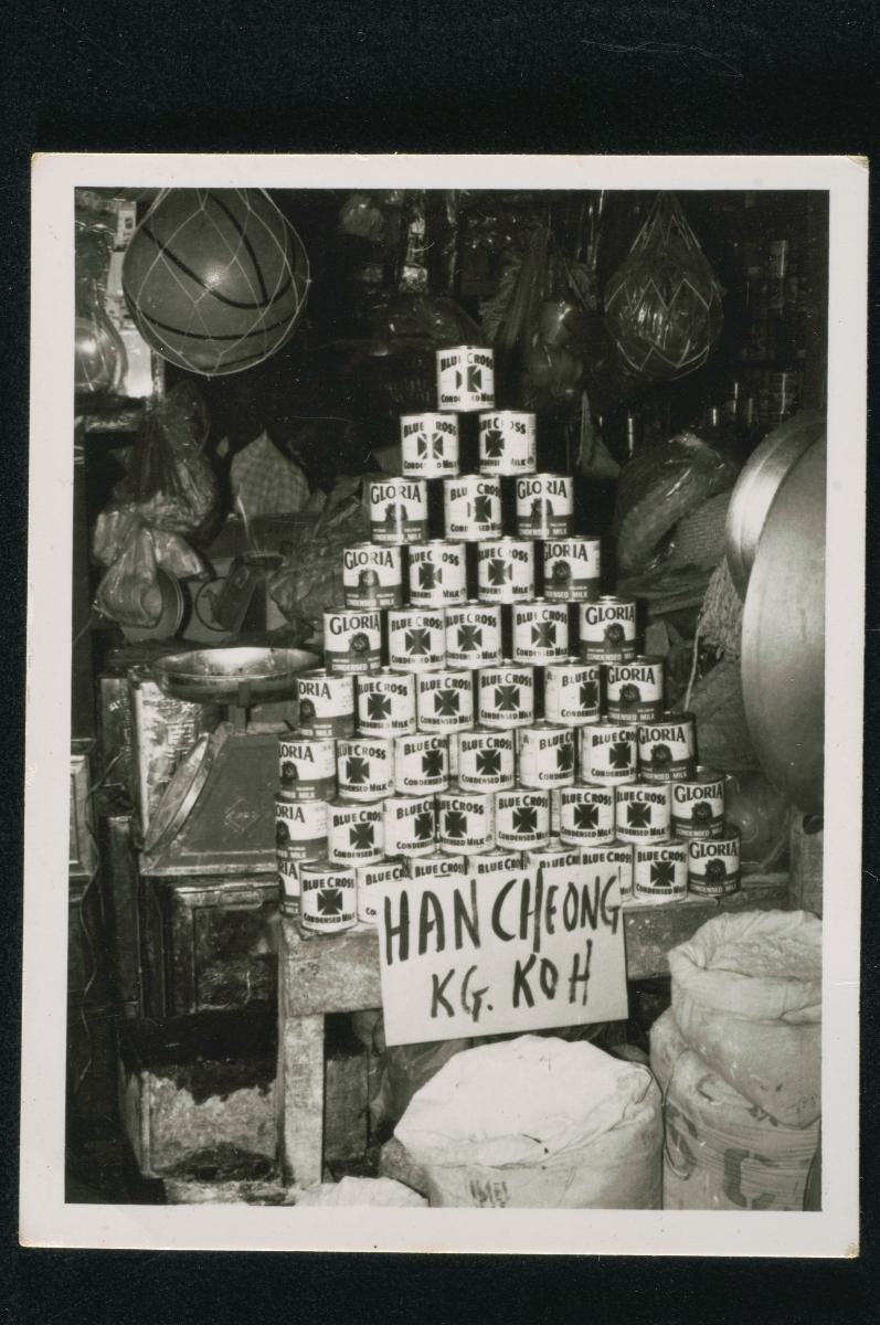 Blue Cross condensed milk display at sundry shop