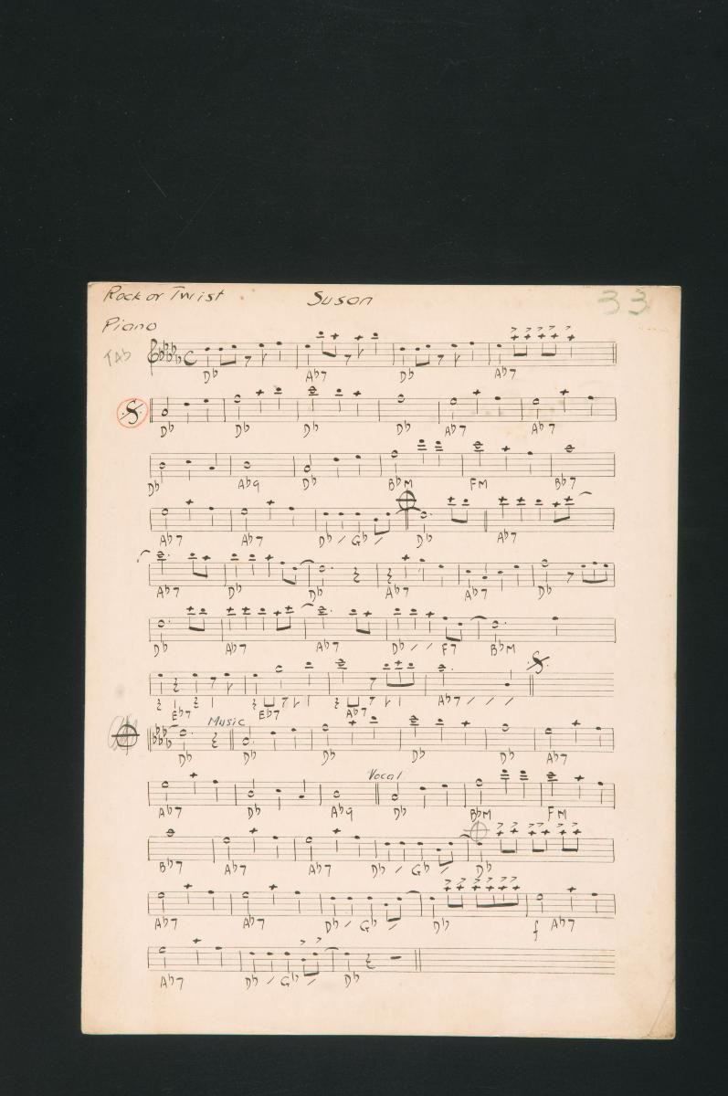 ‘Susan’ music score