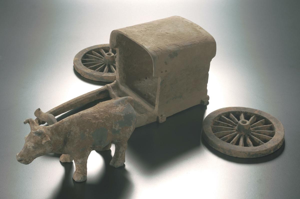 Model of ox and cart