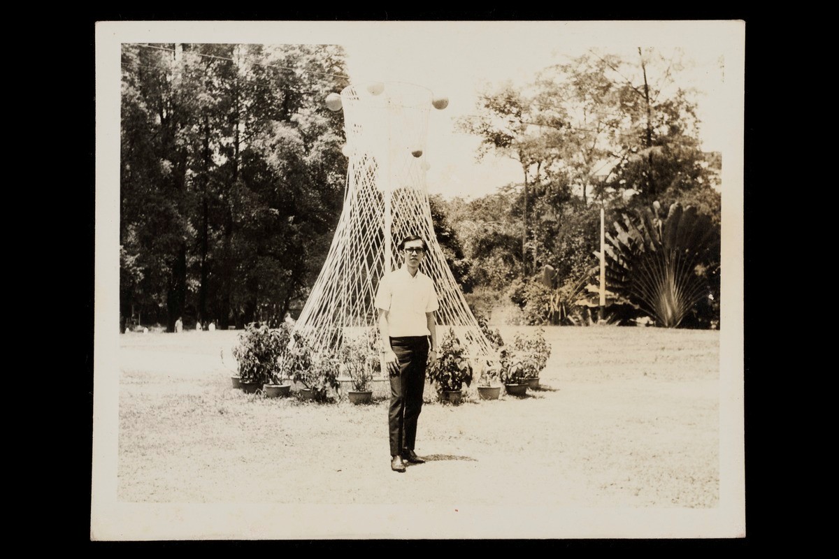 Photograph of Quah Chin Siong, Danny, in the garden of the residence of his grandfather Quah Chin Lai