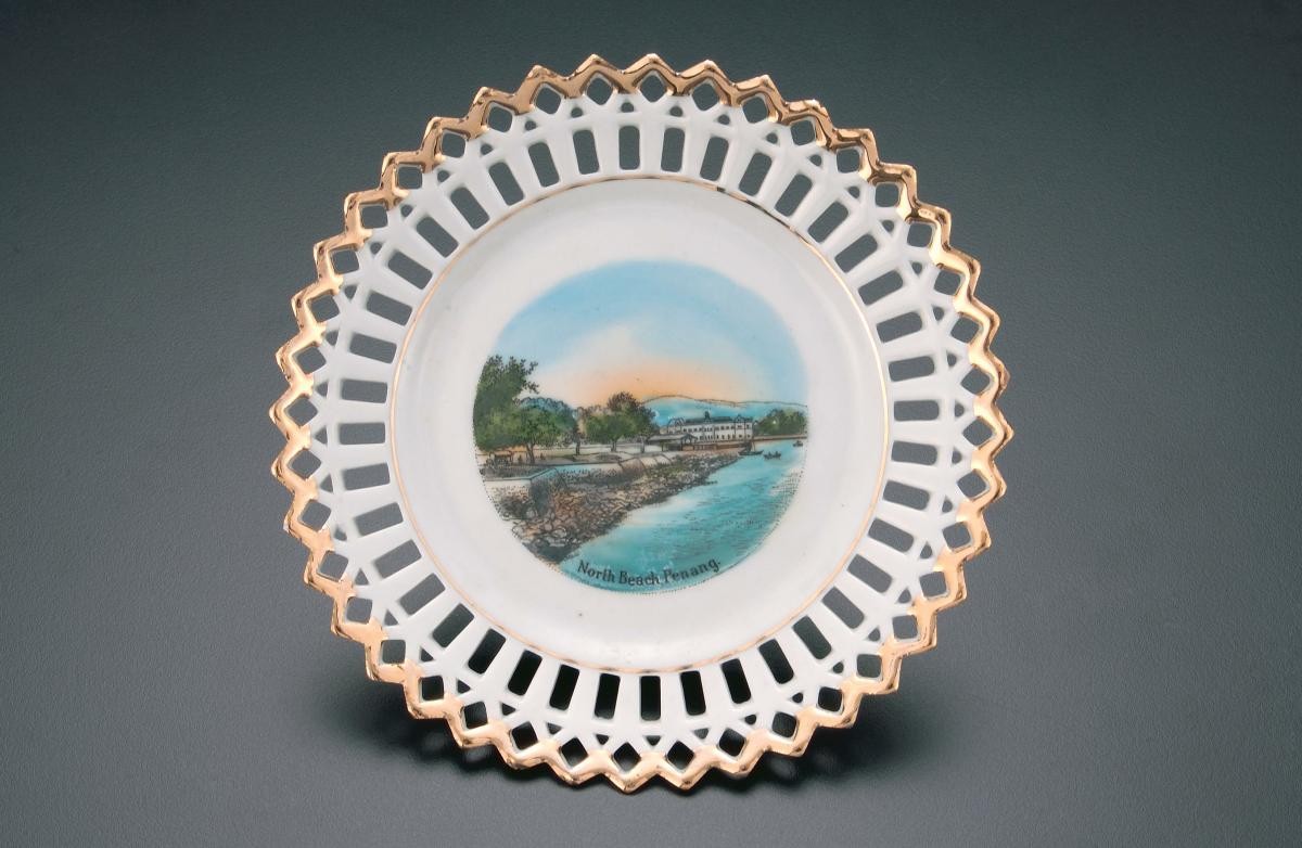 Plate inscribed “North Beach, Penang”