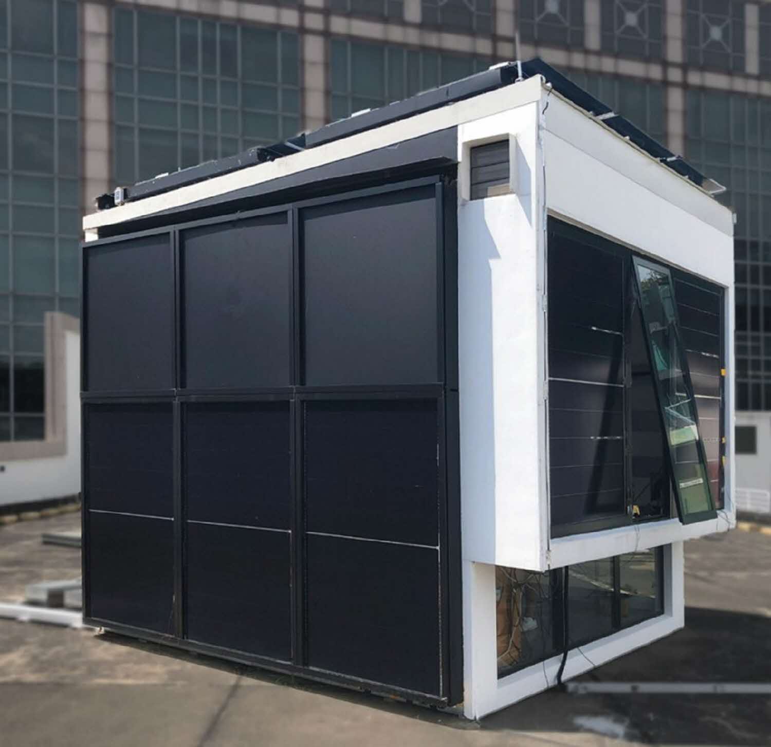 Prefab Unitized BIPV Wall (PUBW) system. Photo courtesy of Tianyi Chen.