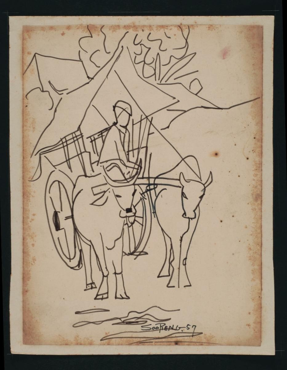 Untitled (Man on Bullock Cart)