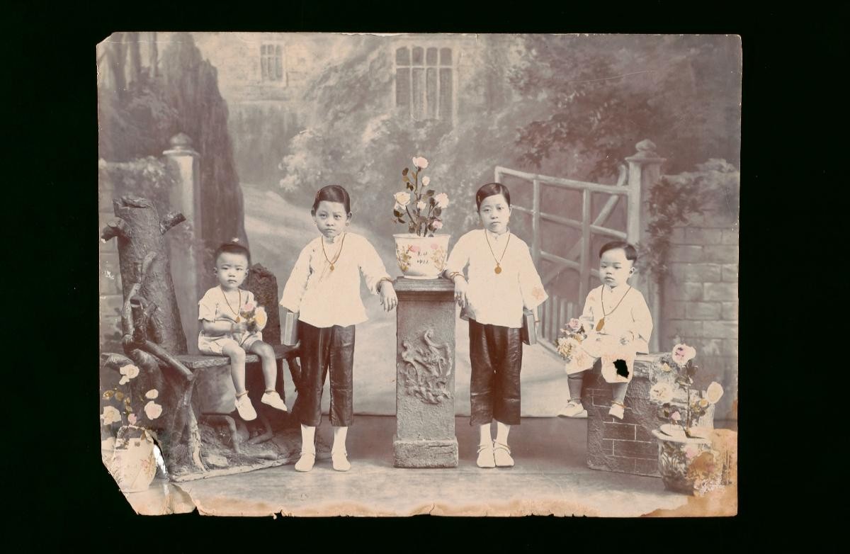 Portrait of four children