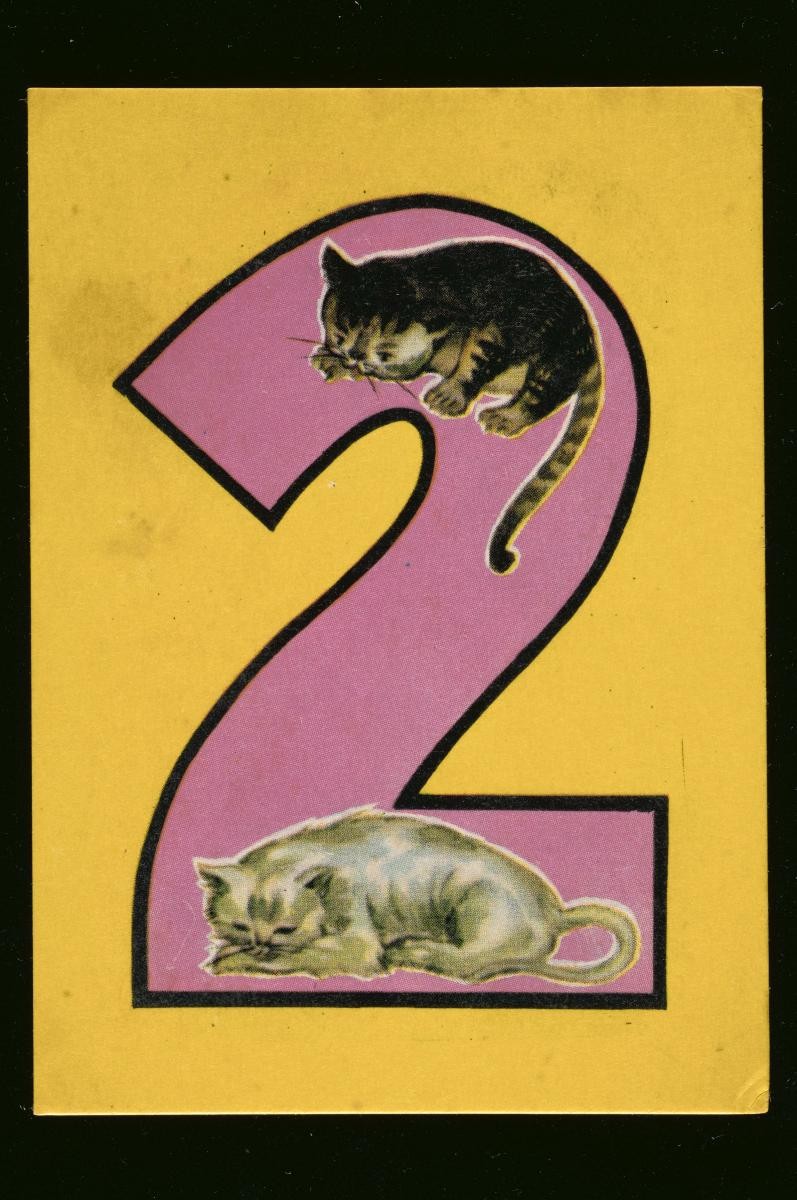 Number and picture card game for children