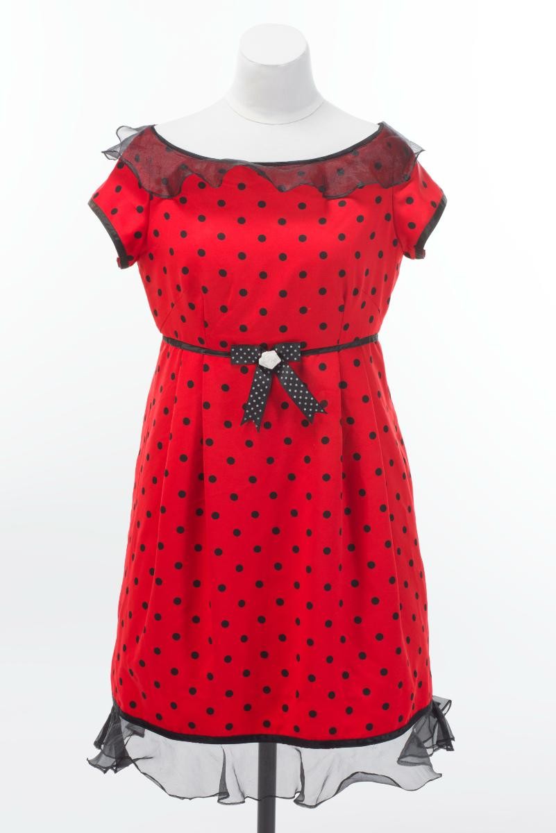Red polka dot dress from the TheatreWorks’ production, ‘Beauty World’