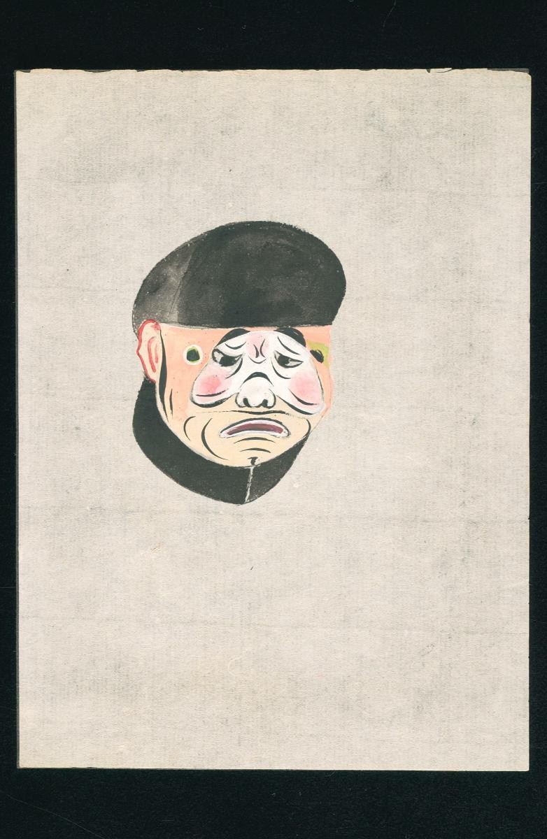 Opera face drawing of Feng Liu He Shang (Dissolute Monk)