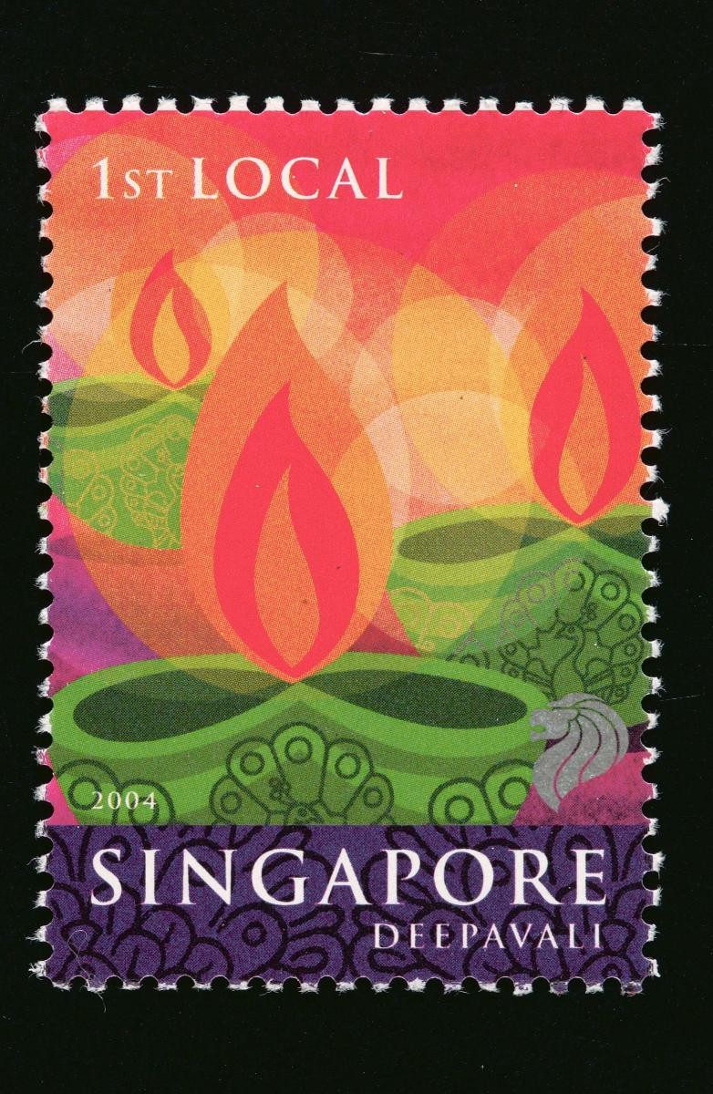 A stamp celebrating Deepavali