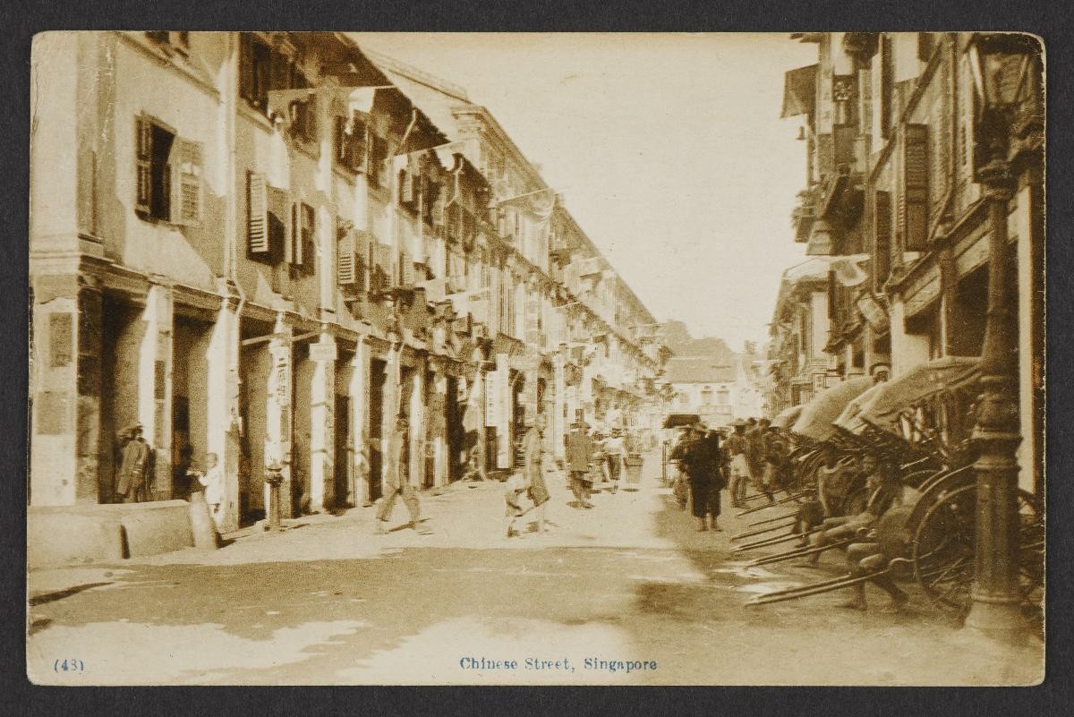Postcard titled 'Chinese Street, Singapore'