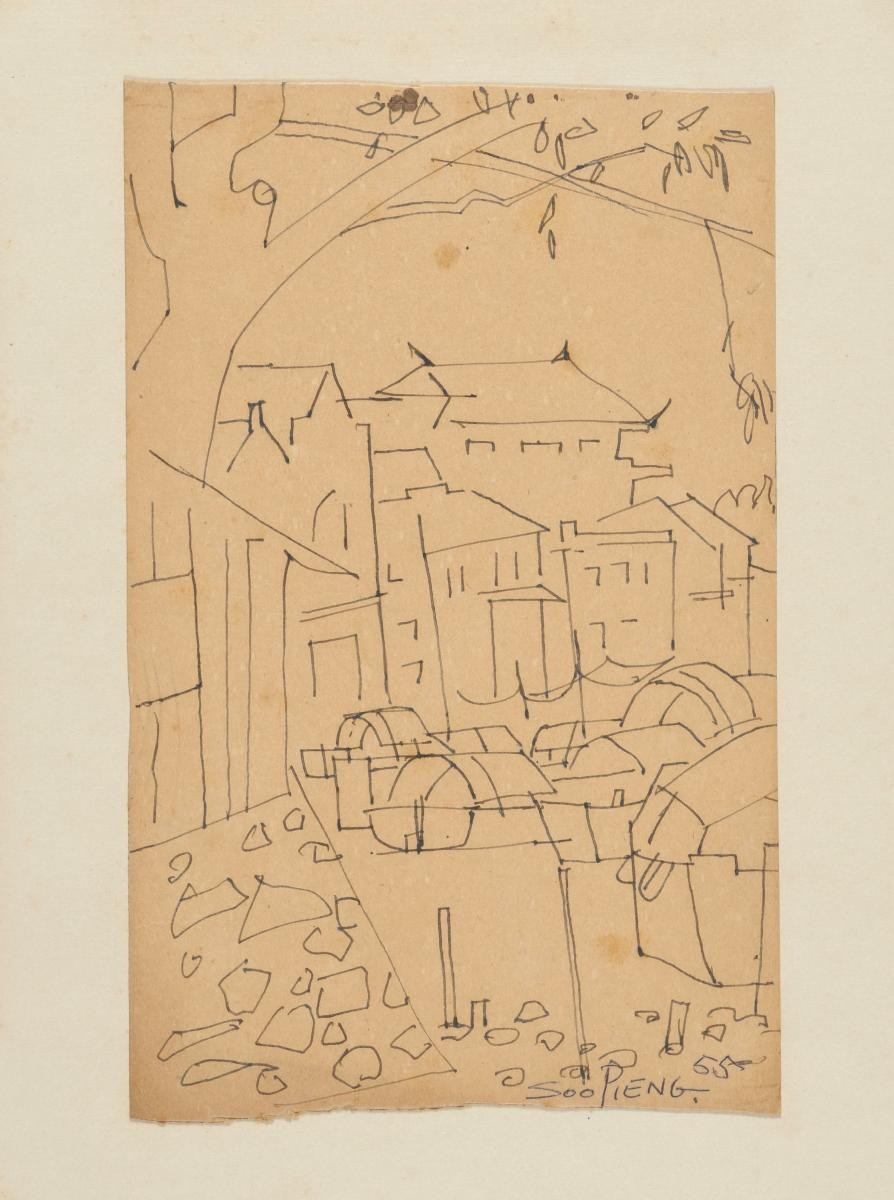 Untitled (Boats along Singapore River)