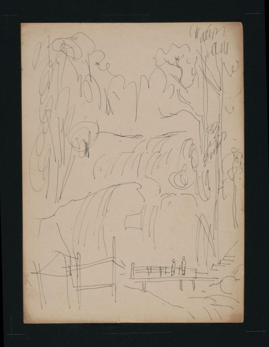 Untitled (Two People along Walkway)