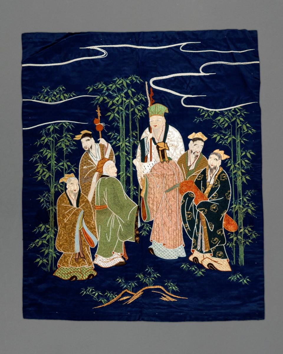 Fukusa with the Seven Sages of the Bamboo Grove