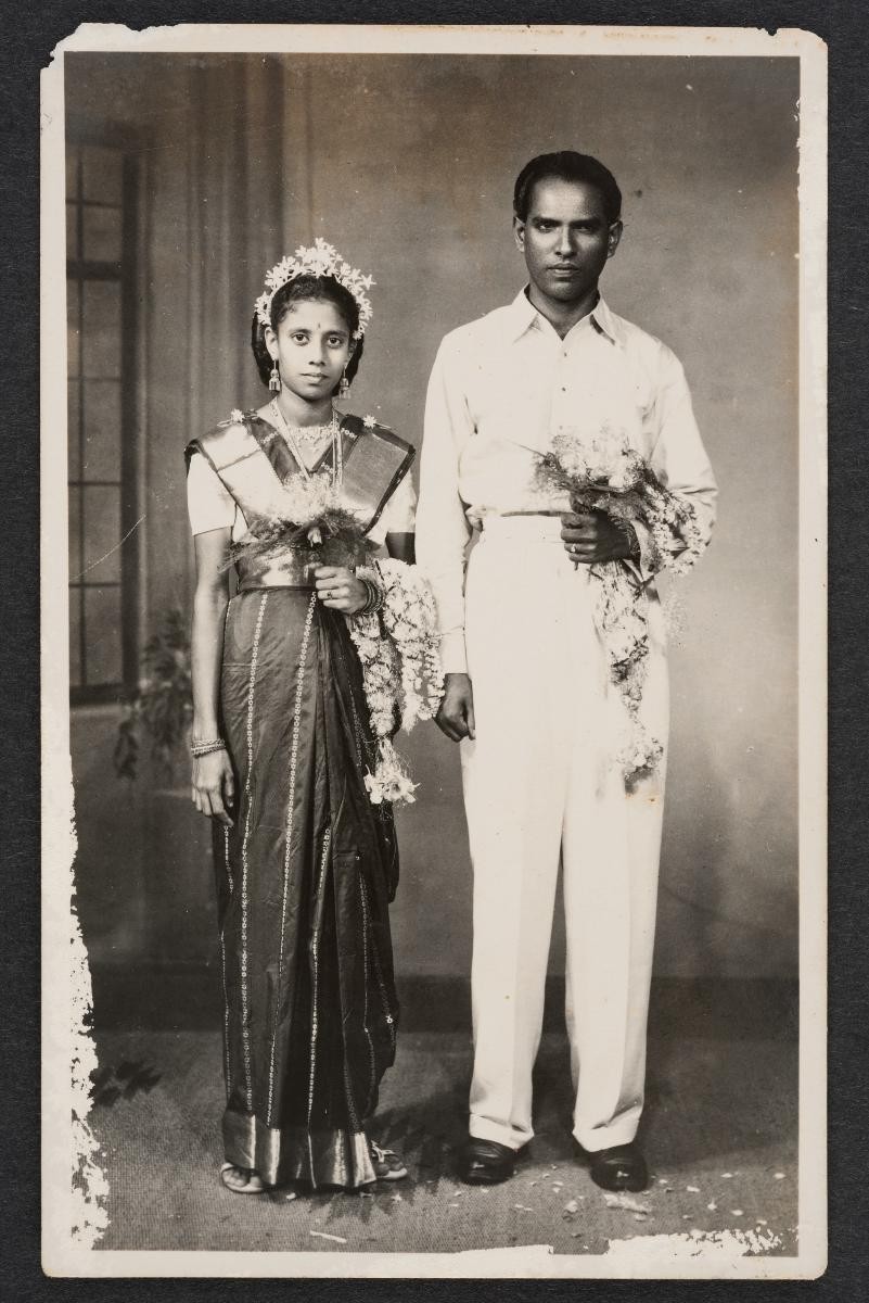 Wedding photograph of S Gopalakrishnan and Marimuthu Ammal