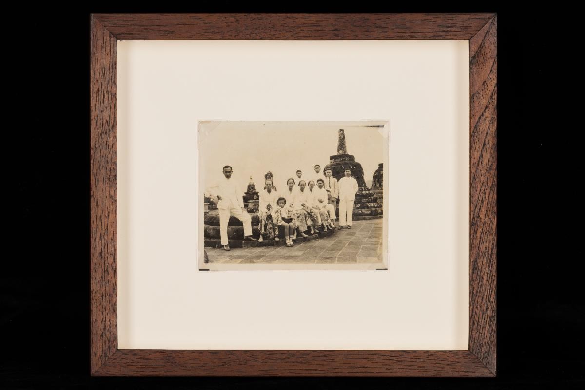 A family on a trip to Borobudur