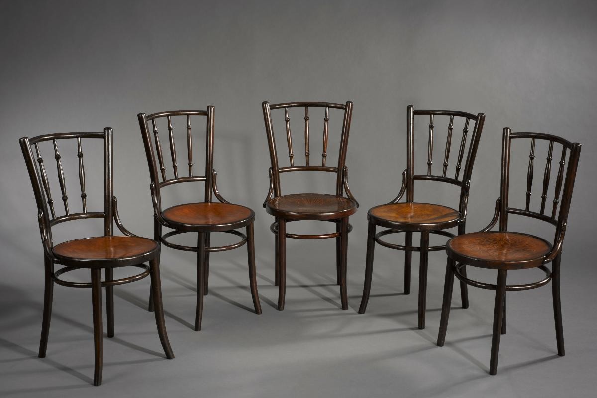 Set of 5 Kopitiam (coffee shop) chairs.