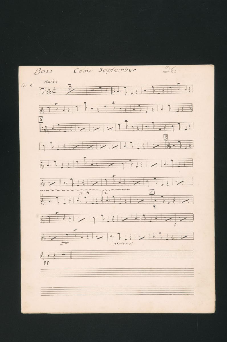 ‘Come September’ music score
