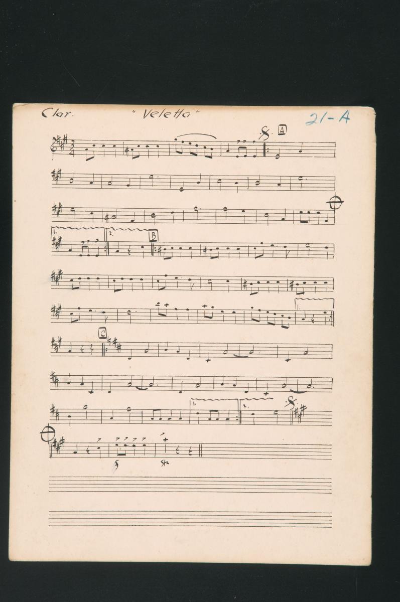 ‘Veletta’ music score