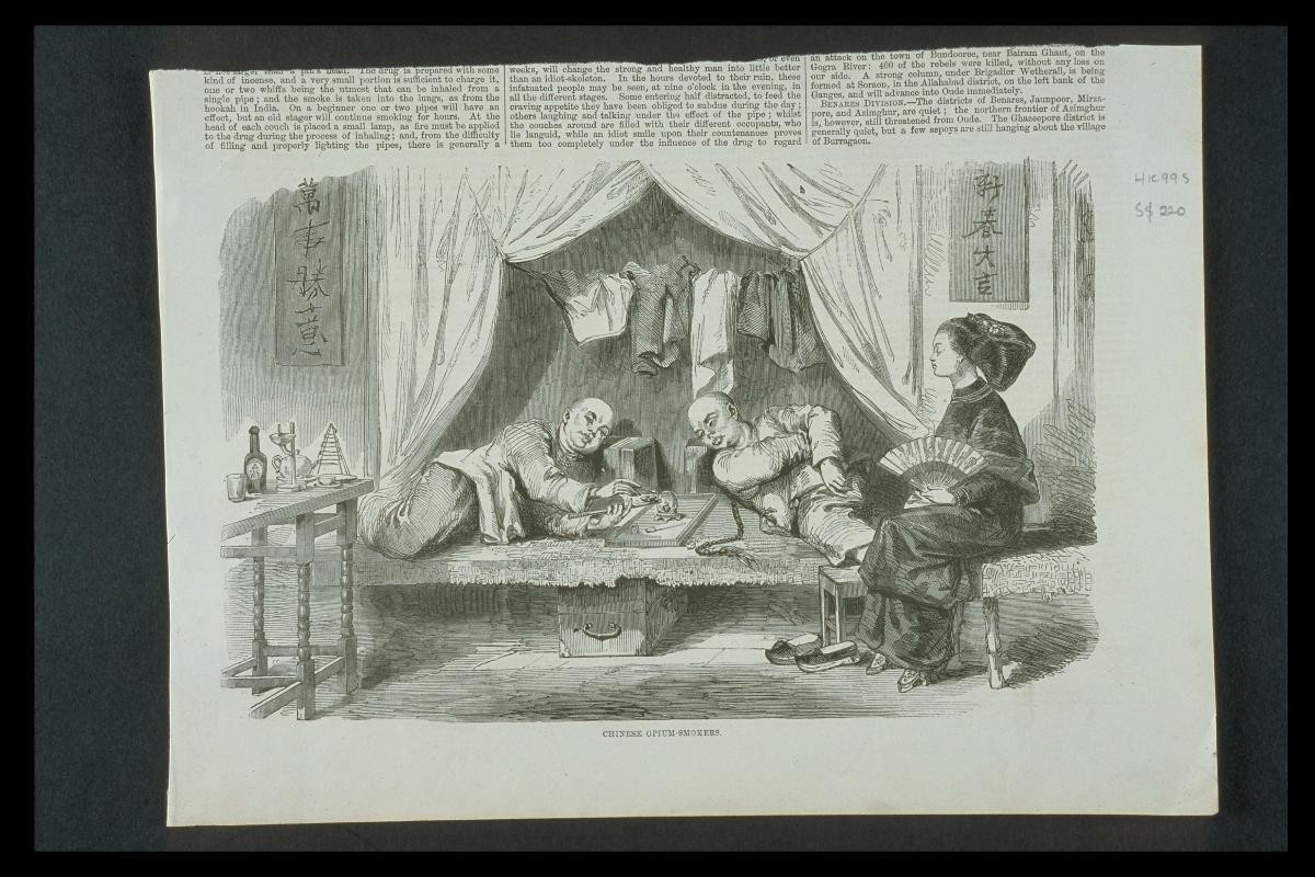 Illustration titled 'Chinese Opium Smokers'