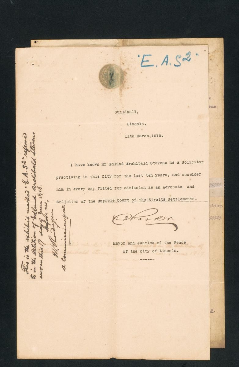 Testimonial for Edlund Archibald Stevens