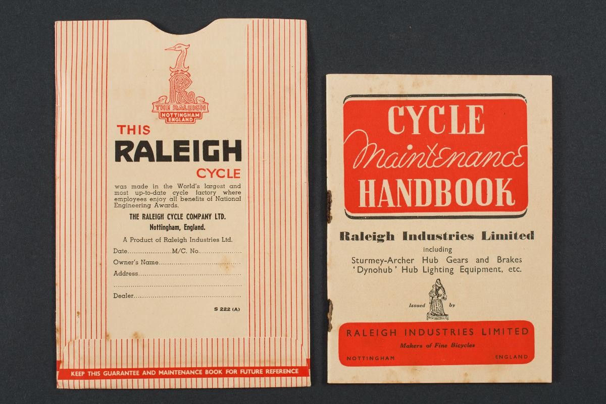 A packet of Raleigh cycle maintenance handbooks
