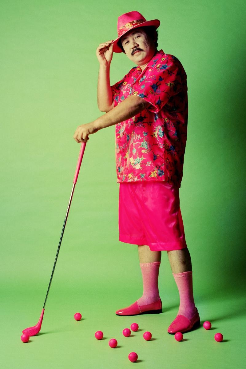 Shocking Pink Collection: Golfing Pink Man