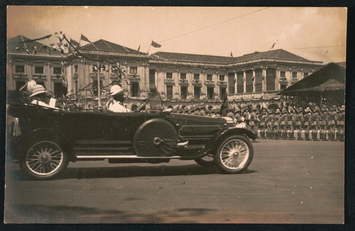 Postcard showing His Royal Highness the Prince of Wales during the 1922 visit to Singapore