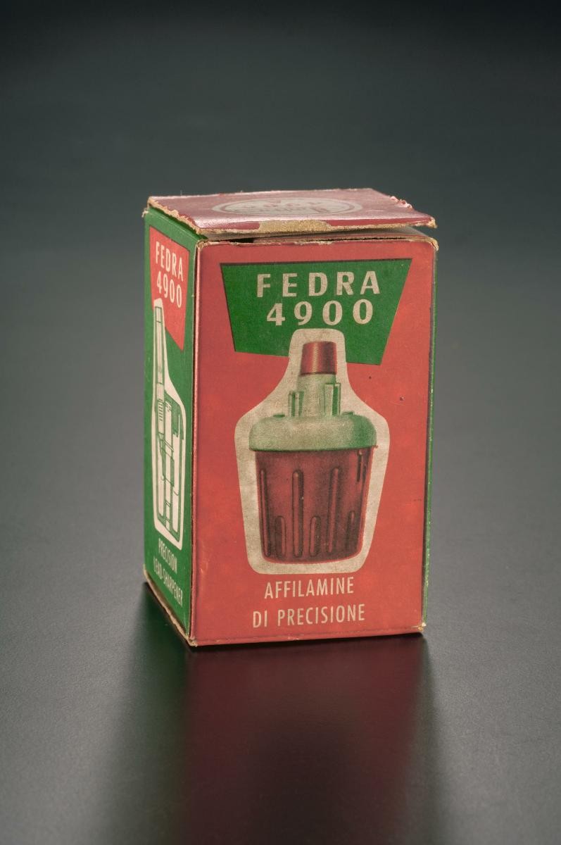 Packaging of a German-made pencil sharpener