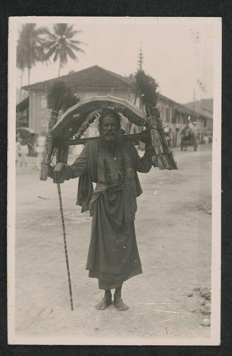 A devotee carrying a kavadi during Thaipusam