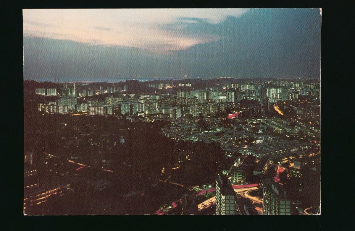 Night-time view of the outlying city area