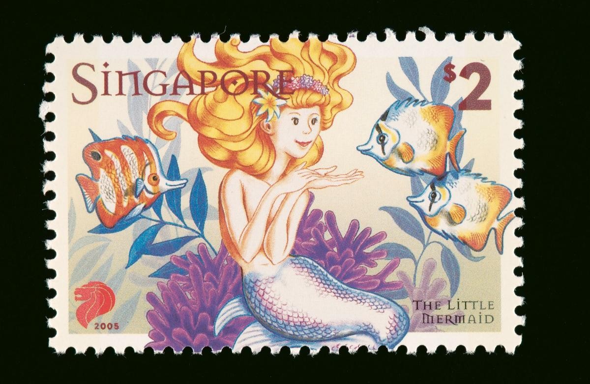 A stamp commemorating the 200th anniversary celebration of Hans Christian Andersen