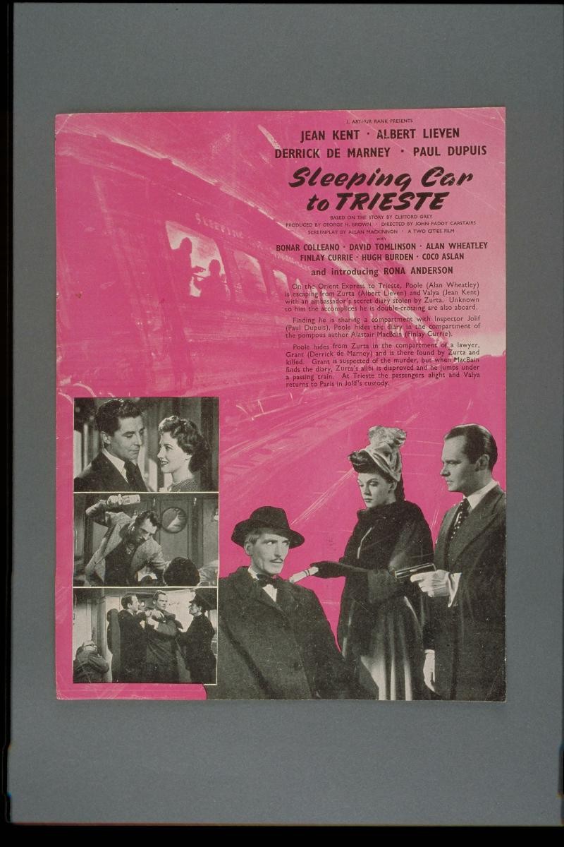 Movie poster for 'Sleeping Car to Trieste'
