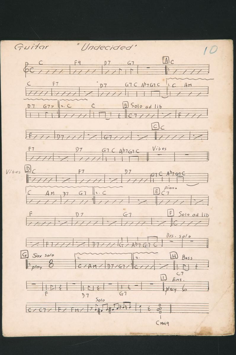 ‘Undecided’ music score