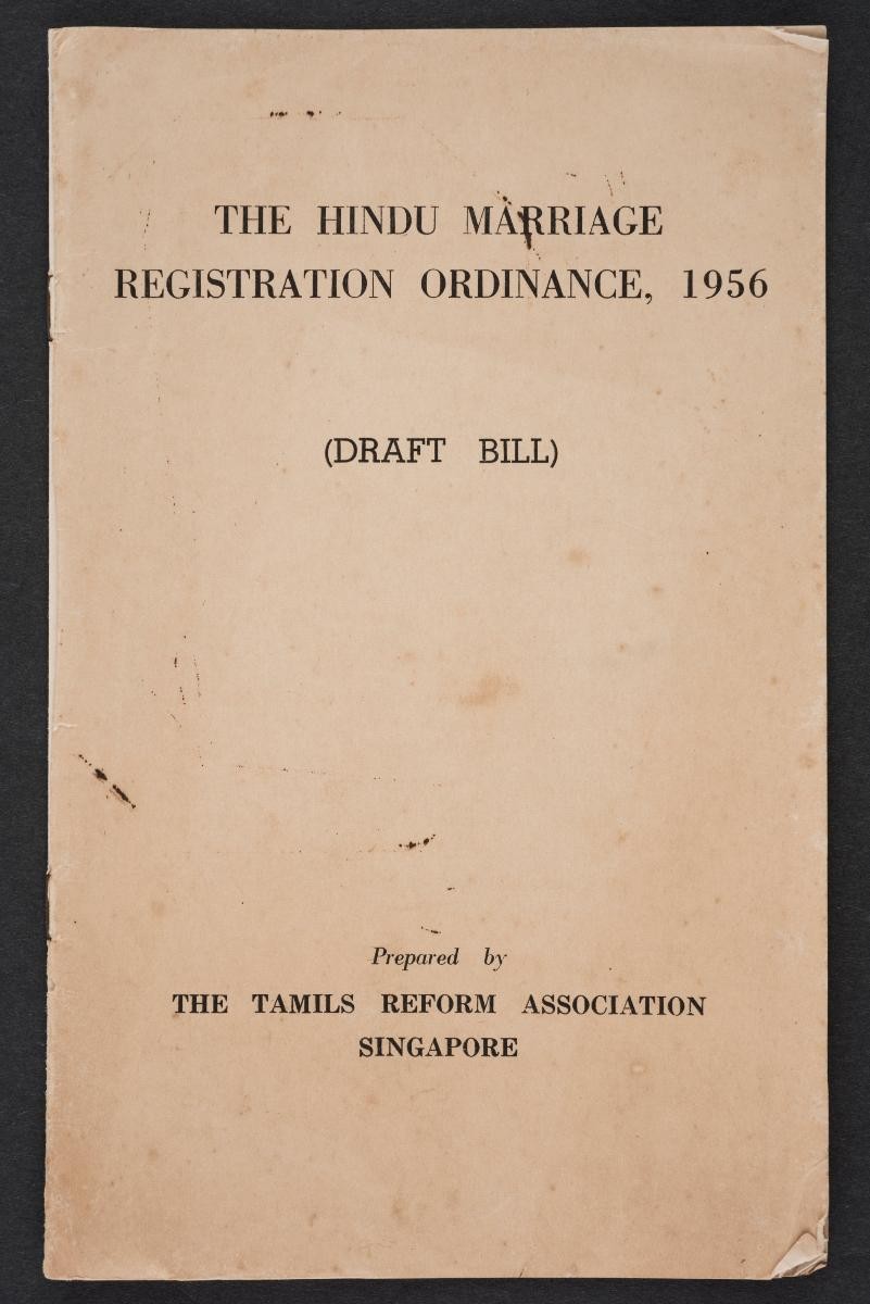 The Hindu Marriage Resgitration Ordinance (Draft Bill)