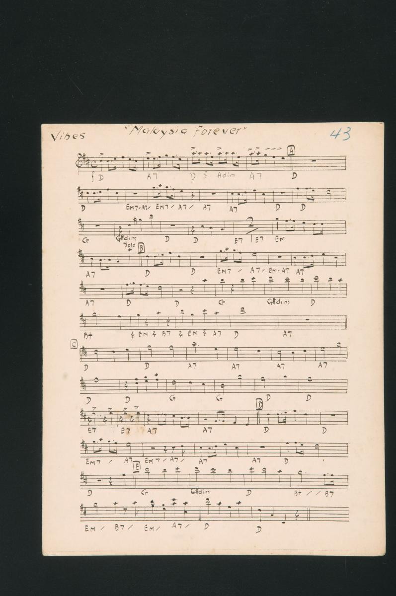 ‘Malaysia Forever’ music score