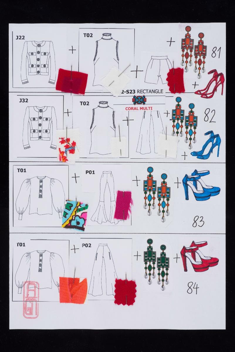Styling sheets from Andrew Gn Spring/Summer 2023 collection