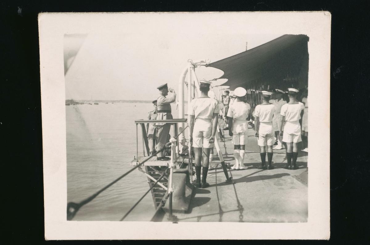 General Archibald Wavell on board the HMS Sussex