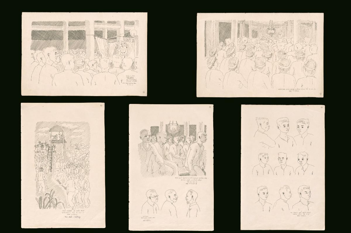 Scenery of the broadcasting theatrical performance