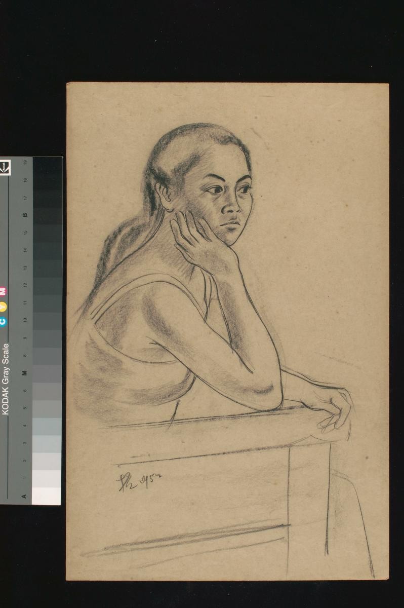 Girl Sitting on an Armchair