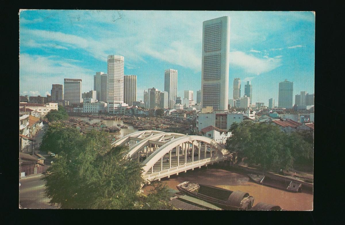 View of the Central Business District and Elgin Bridge from North Bridge Road