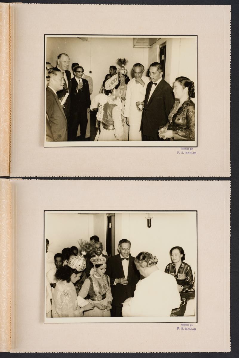 Photographs of the late Mr G.Sarangapany with former President Yusof Ishak