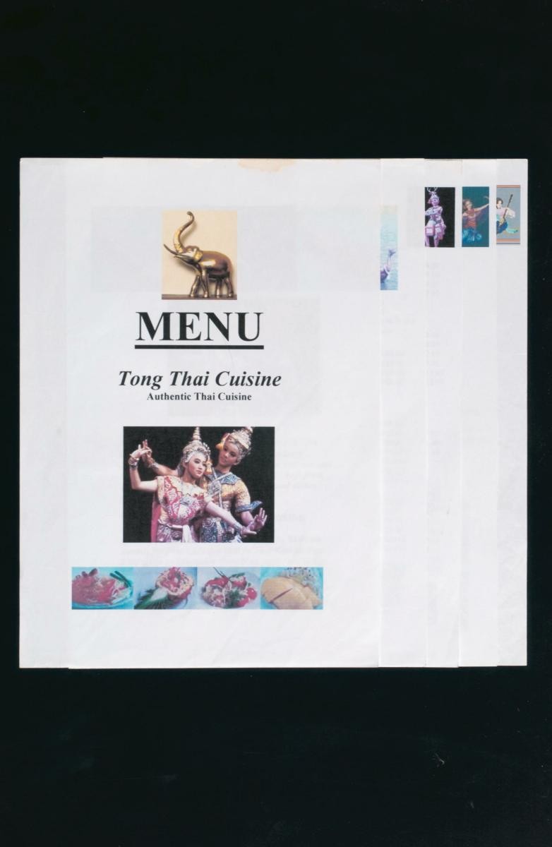 Menus from Tong Thai Cuisine Restaurant