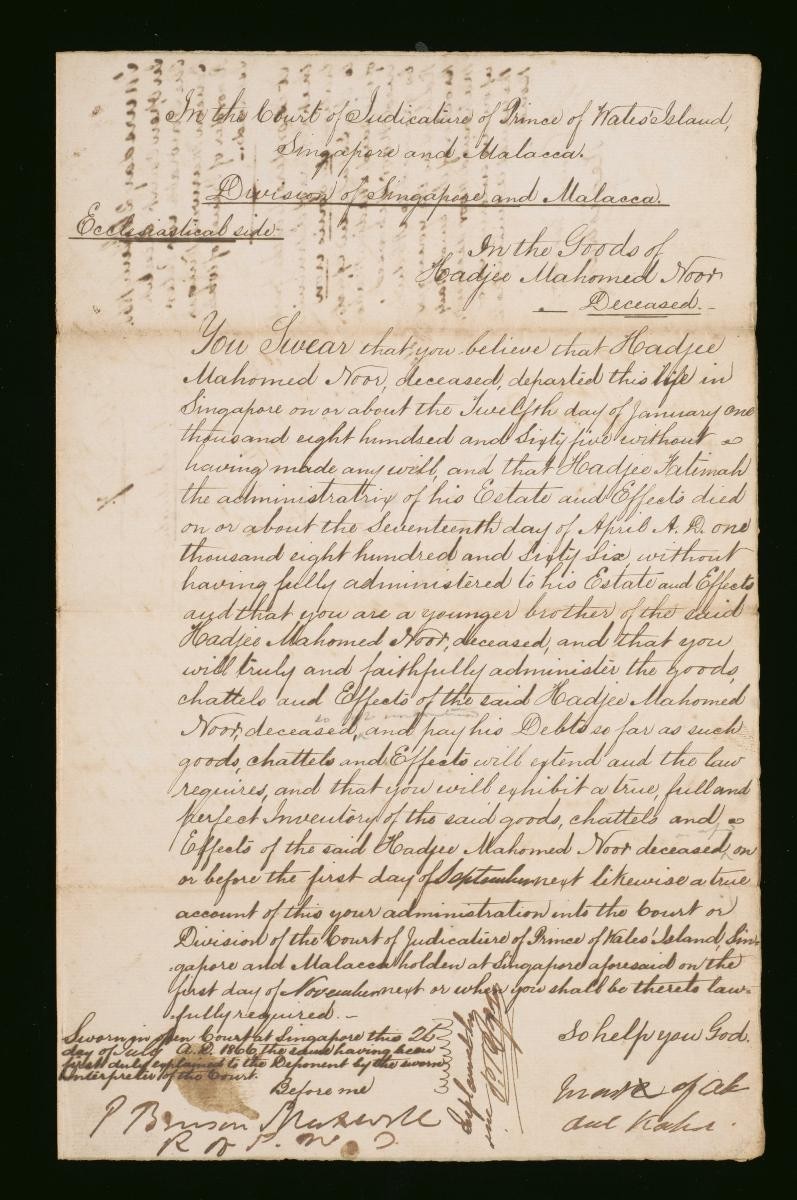 Oath sworn by Abdul Kader