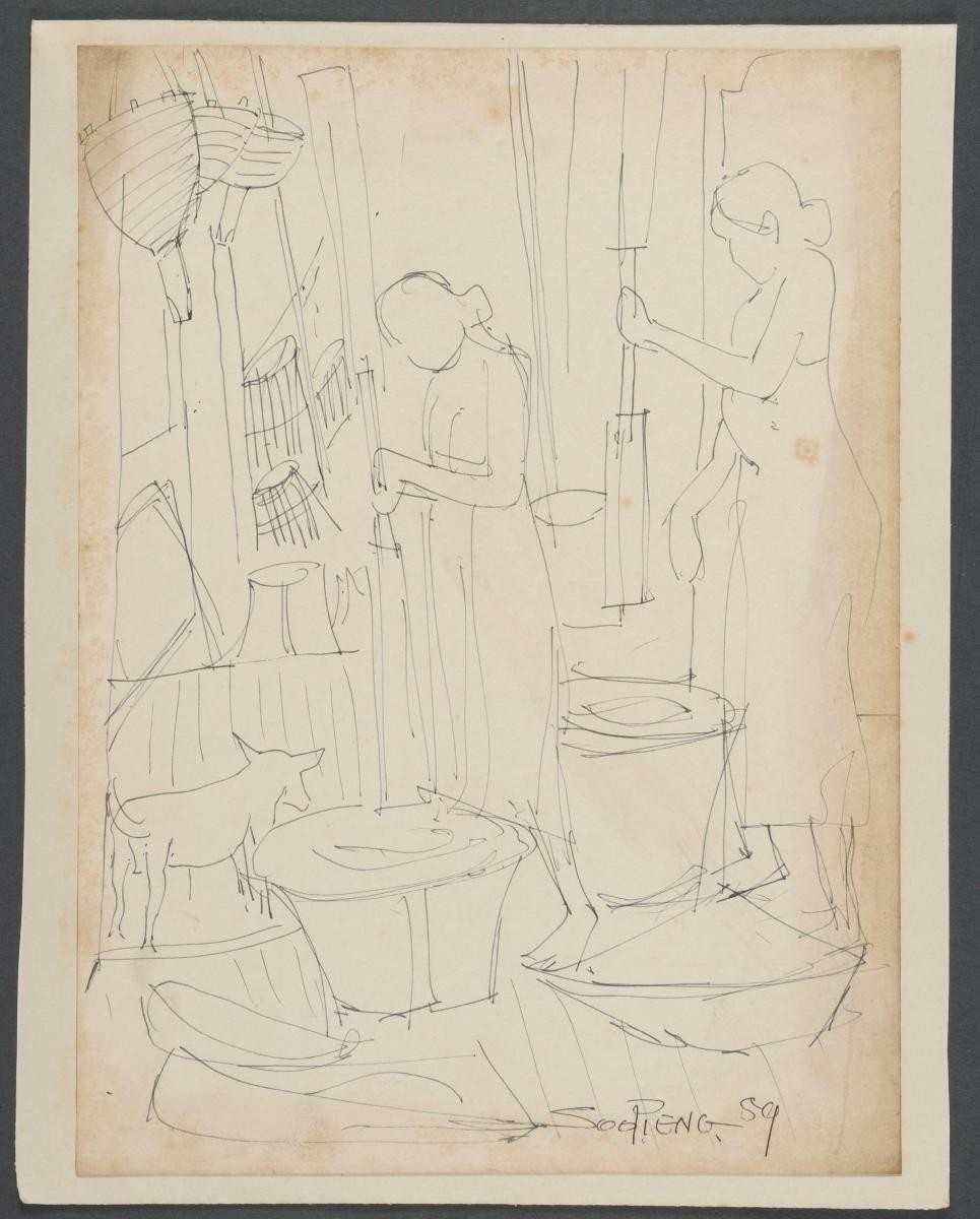 Untitled (Two Women Pounding Rice)