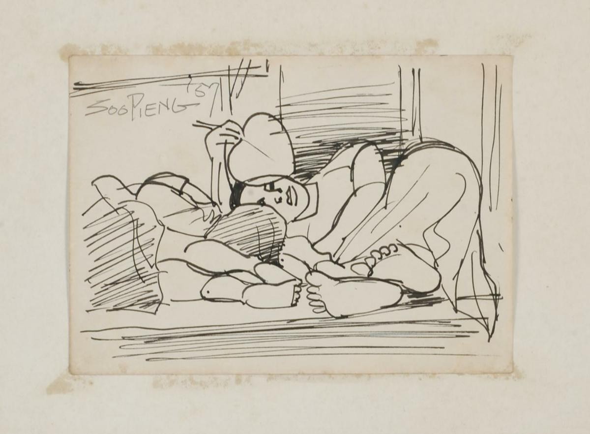 Untitled (Two People Lazying in Bed)