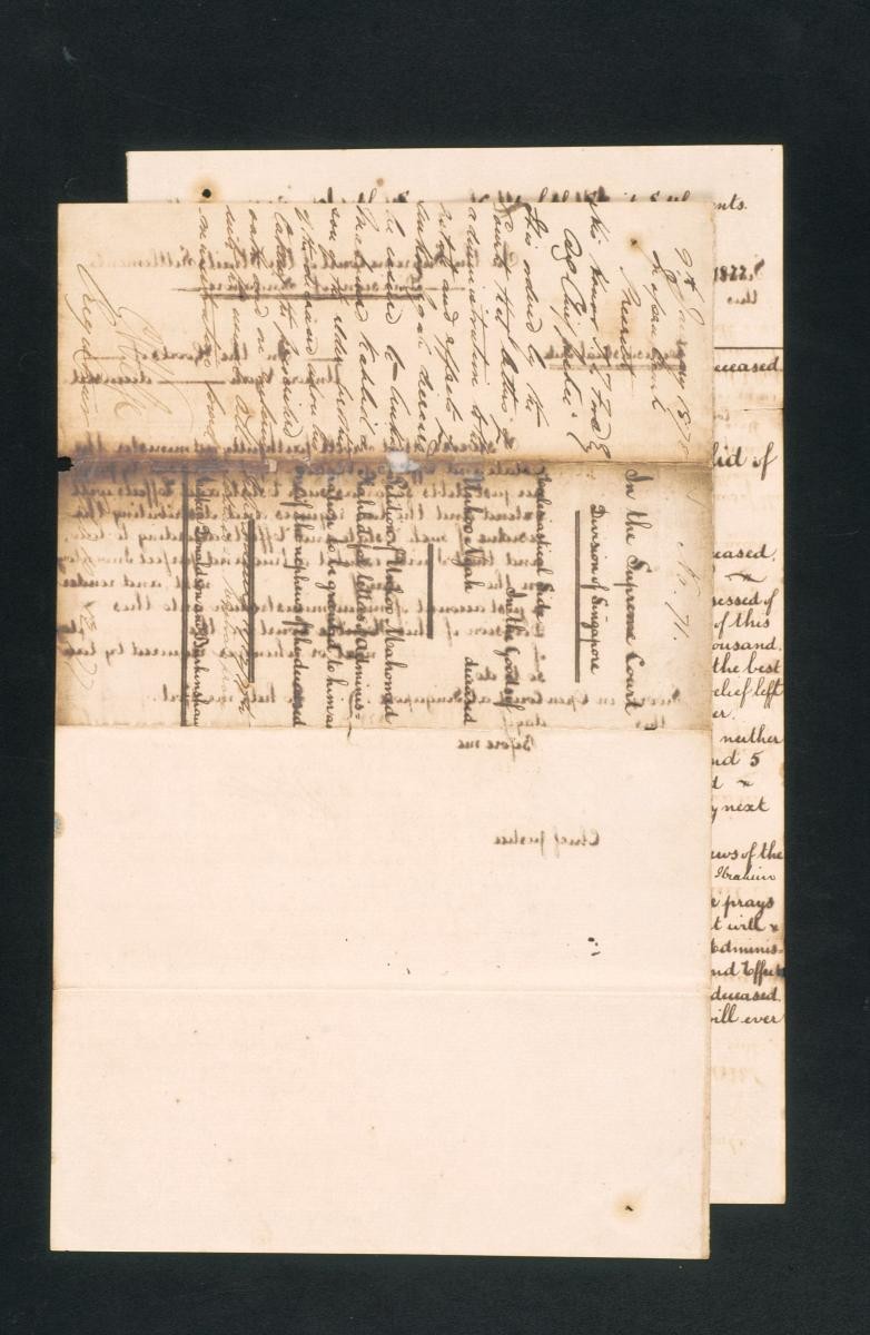 Petition of Unkoo Mahomed Kahlid concerning the estate of Unkoo Ngah