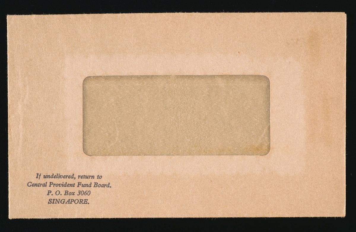 Envelope from the Central Provident Fund Board