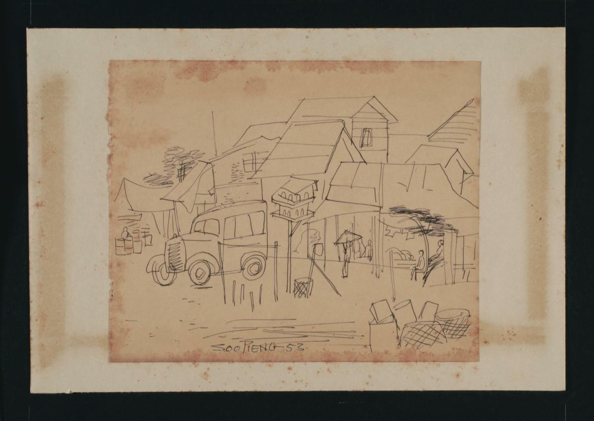 Untitled (Buildings and a Car)