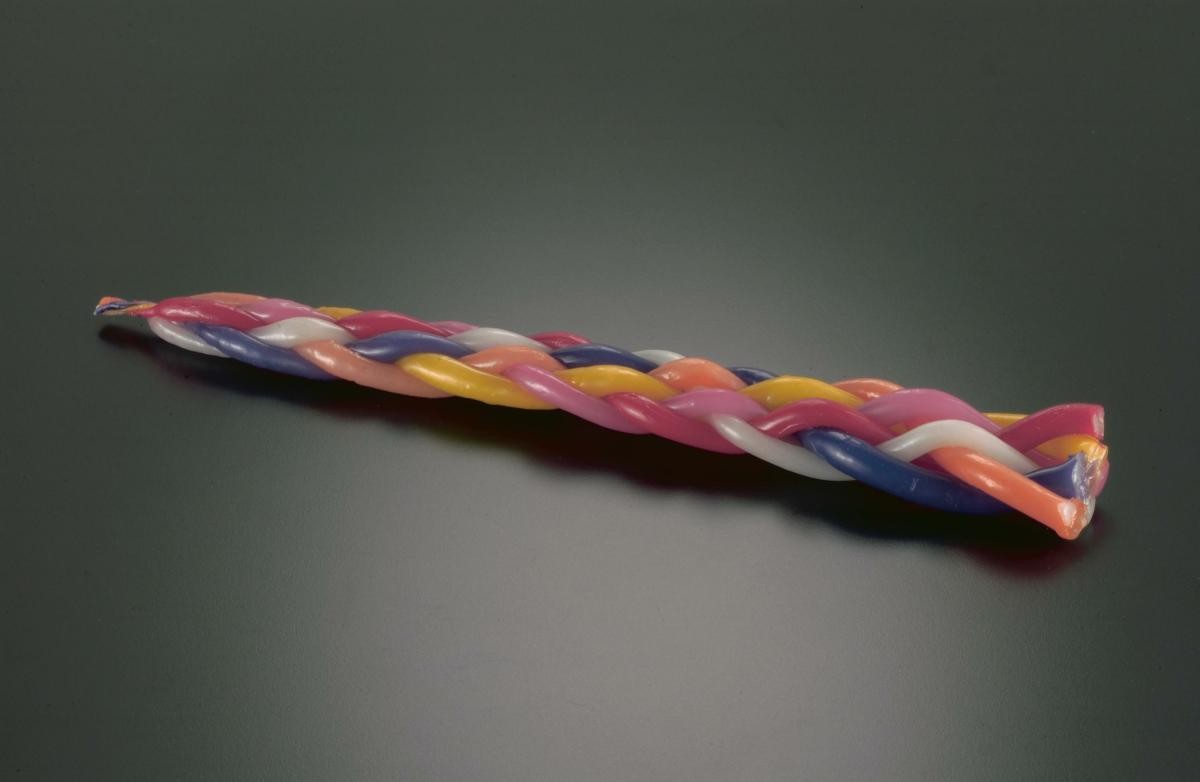 Candle used for the Havdalah Jewish religious ceremony