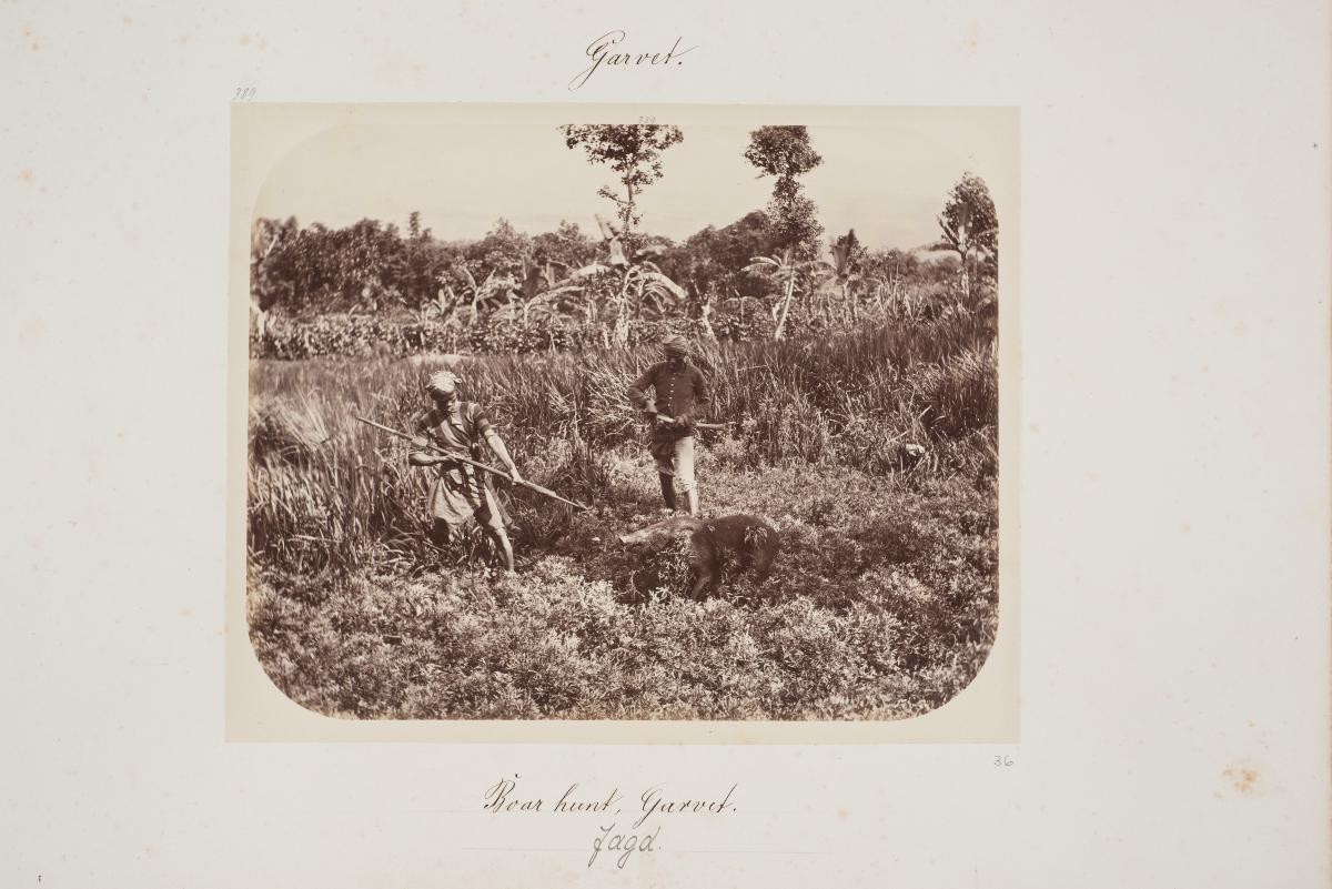 A view of two Javanese boar hunters by Woodbury and Page